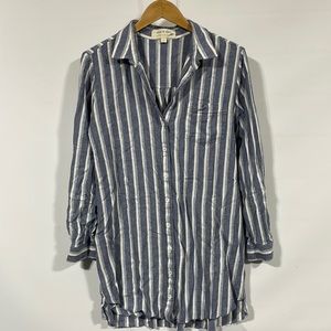 Cloth and stone button down linen blend shirt